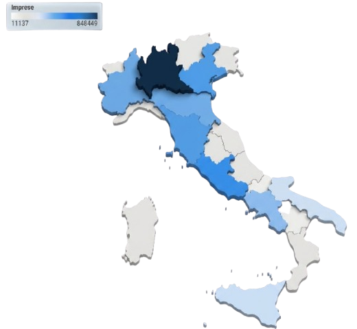 Italy business density by region
